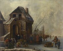 Niederländisch: 17. Jh. Winterliches Eisvergnügen