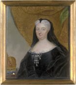 Österreichisch: um 1730. Kaiser Karl VI. von Österreich und seine Gemahl...