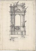 Oberitalienisch: 2. Hälfte 18. Jh. Entwurf für einen Altar in zwei Varian...