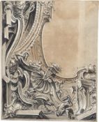 Niederländisch: 18. Jh. Entwurf für eine barocke Deckengestaltung