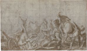 Italienisch: spätes 16. Jh. Reiterschlacht