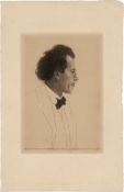 Orlik, Emil: Portrait Gustav Mahler (Brustbild im Profil nach rechts)