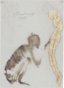 Brodwolf, Jürgen: Ohne Titel (Hockende und stehende Figur)