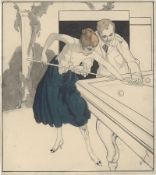 Bayros, Franz von: Beim Billardspiel