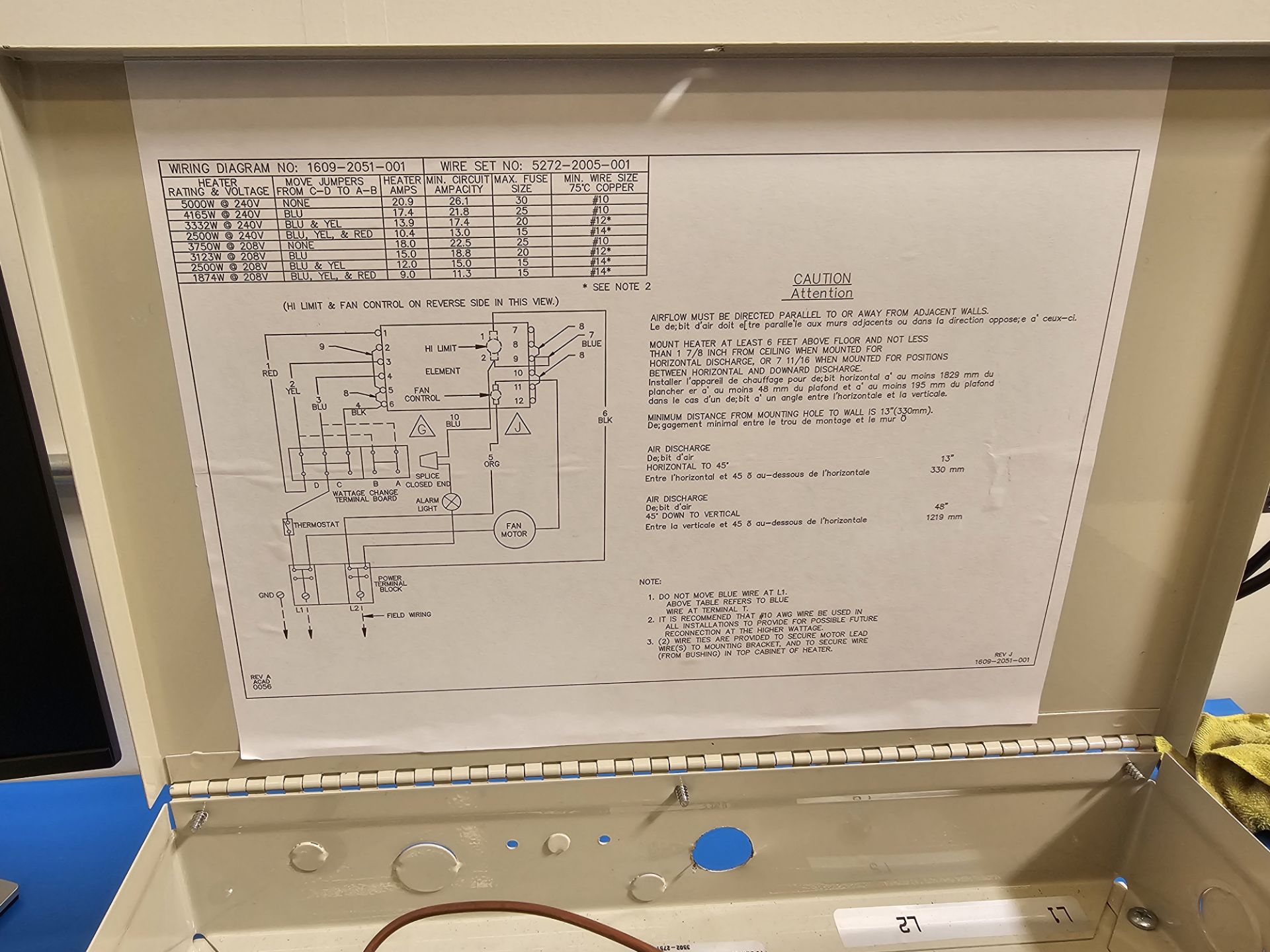 Marley Berko Mod UH524TAC Horizontal Unit Heater 240 Vac. 1Hp - Image 2 of 6