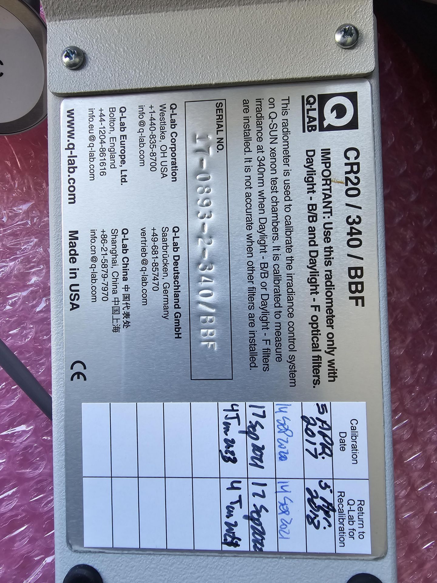 Q-Lab Calibration Kit - CT202 Thermometer, Radiometers & UC Sensors in Cases - Image 11 of 21