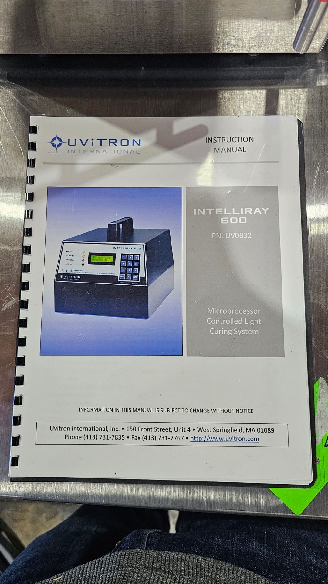 Uvitron IntelliRay 600 UV Curing System with Controller and Chamber - Image 8 of 11