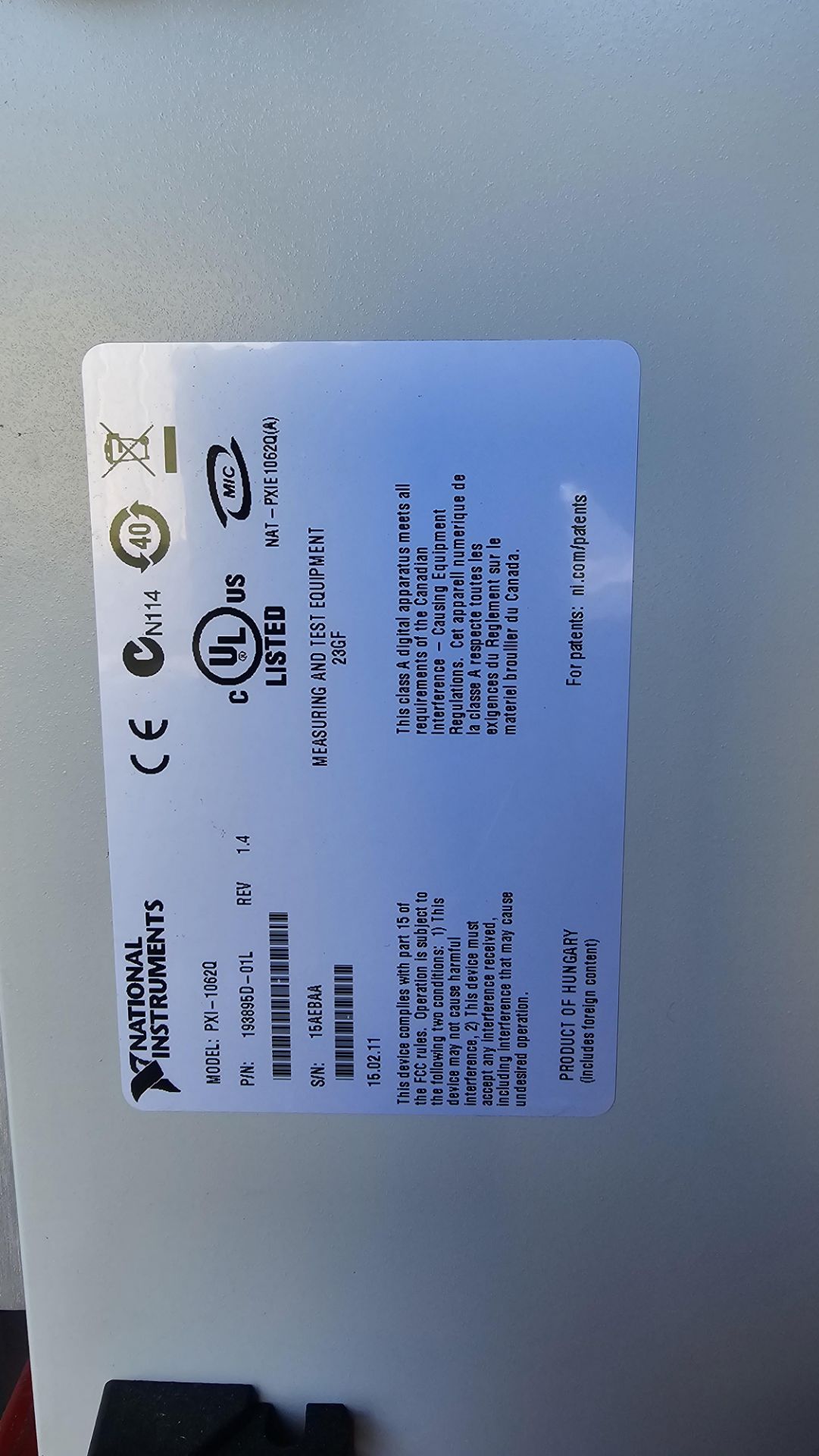 NI PXIe-1062Q Chassis with PXIe-8360, PXI-6259, PXIe-4154, PXI-4110 Modules - Image 4 of 15