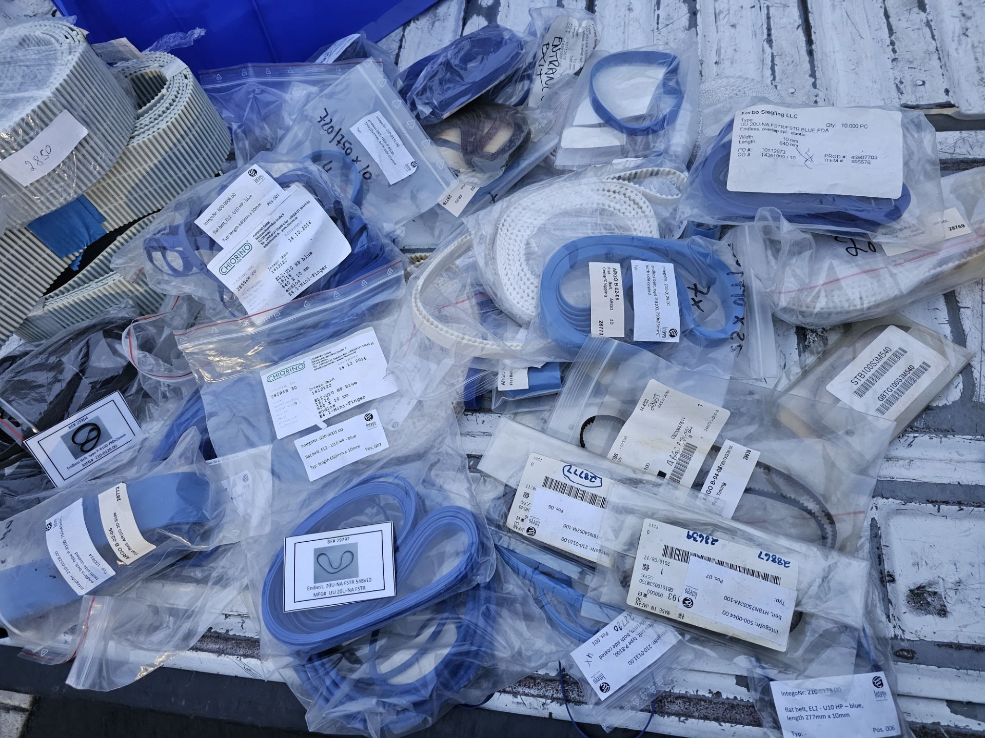 Lot of Industrial Endless Belts - Various Sizes & Types for Automation