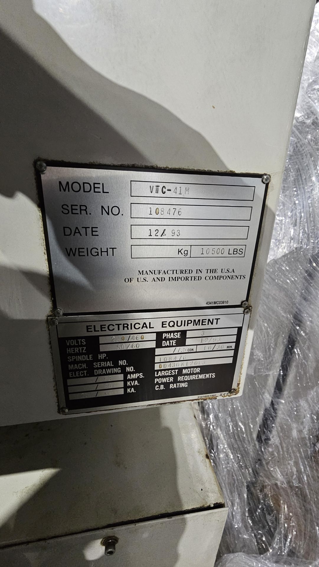 Mazak VTC-41M CNC Vertical Machining Center â€" 7.5HP â€" Mazatrol EIA - Image 12 of 15