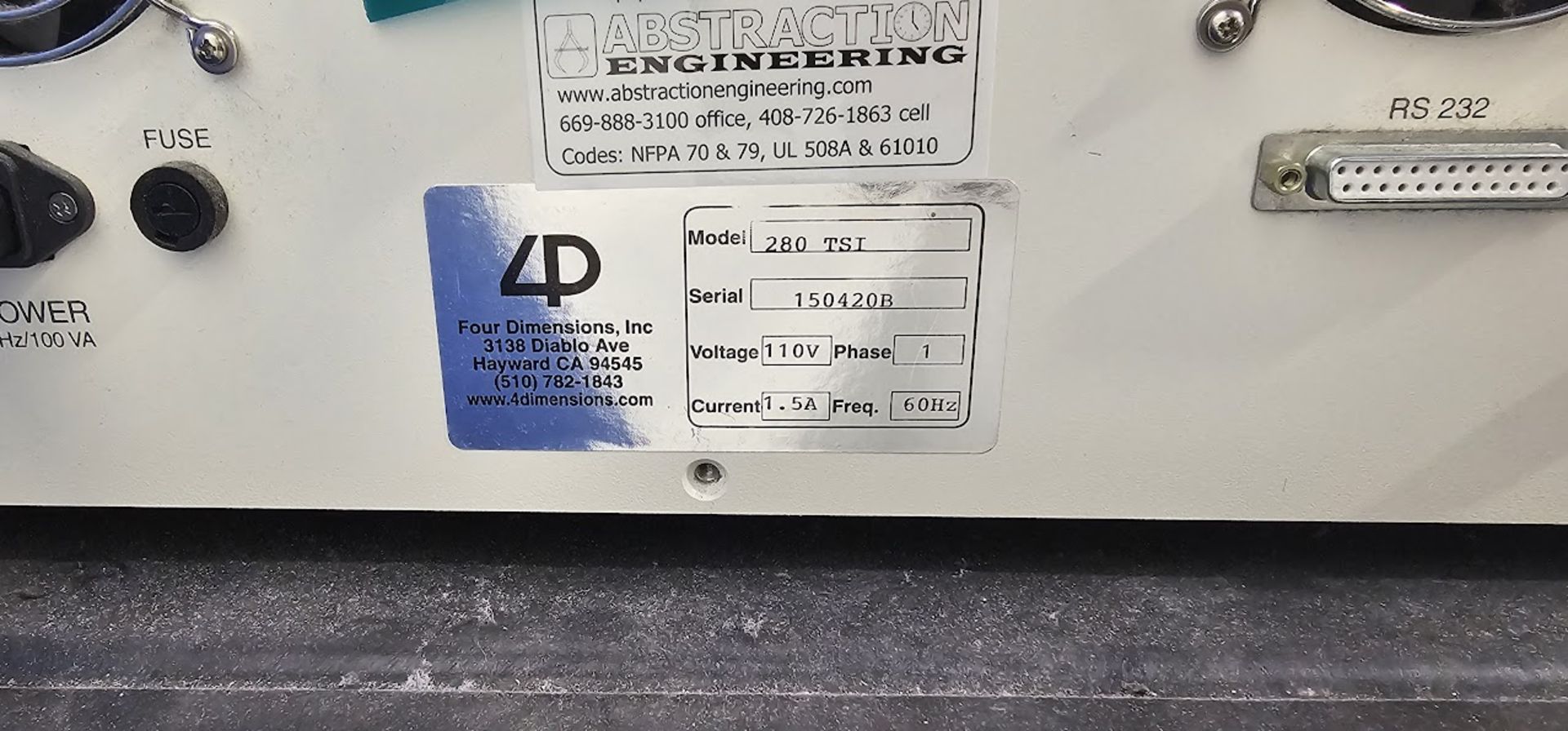 Semiconductor Wafer Four-Point Probe Meter â€" Model 280 TSI by Four Dimensions - Image 3 of 4