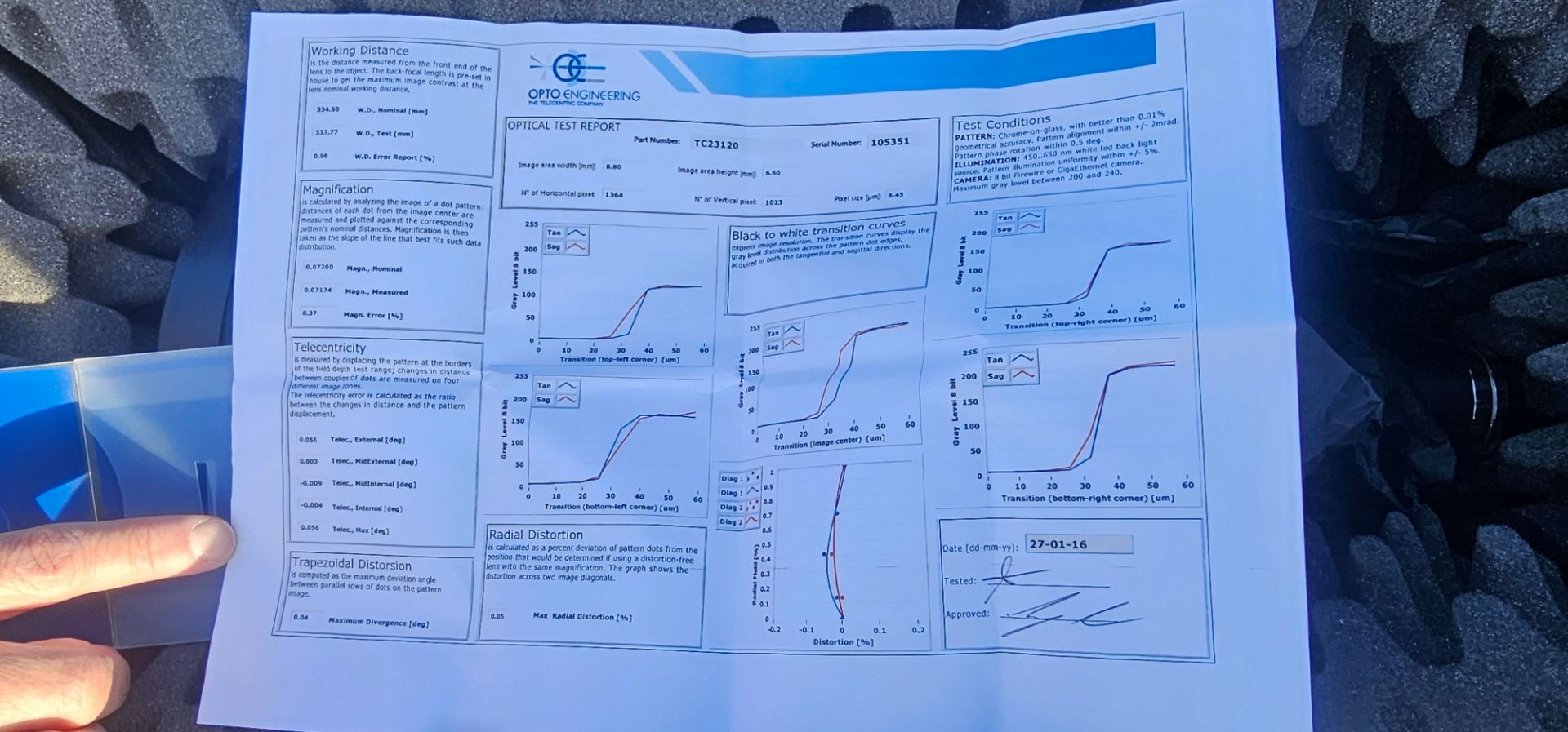 Opto Engineering TC23120 Telecentric Lens for Vision Systems - Image 5 of 16