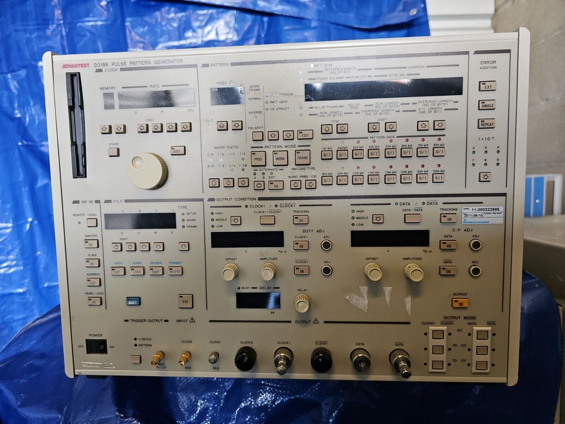 Advantest D3186 Pulse Pattern Generator & Error Detector 3.2Gbps