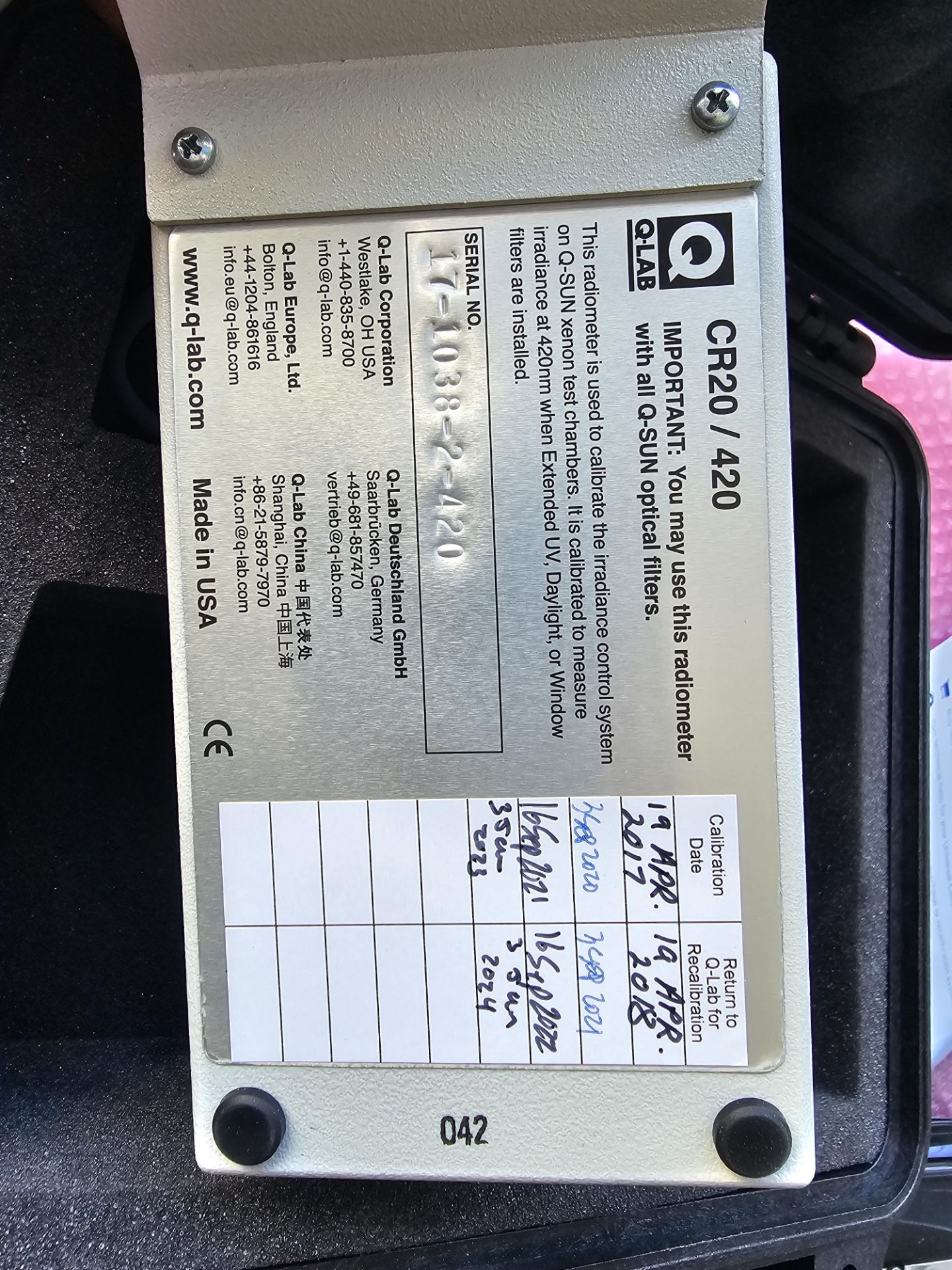 Q-Lab Calibration Kit - CT202 Thermometer, Radiometers & UC Sensors in Cases - Image 14 of 21