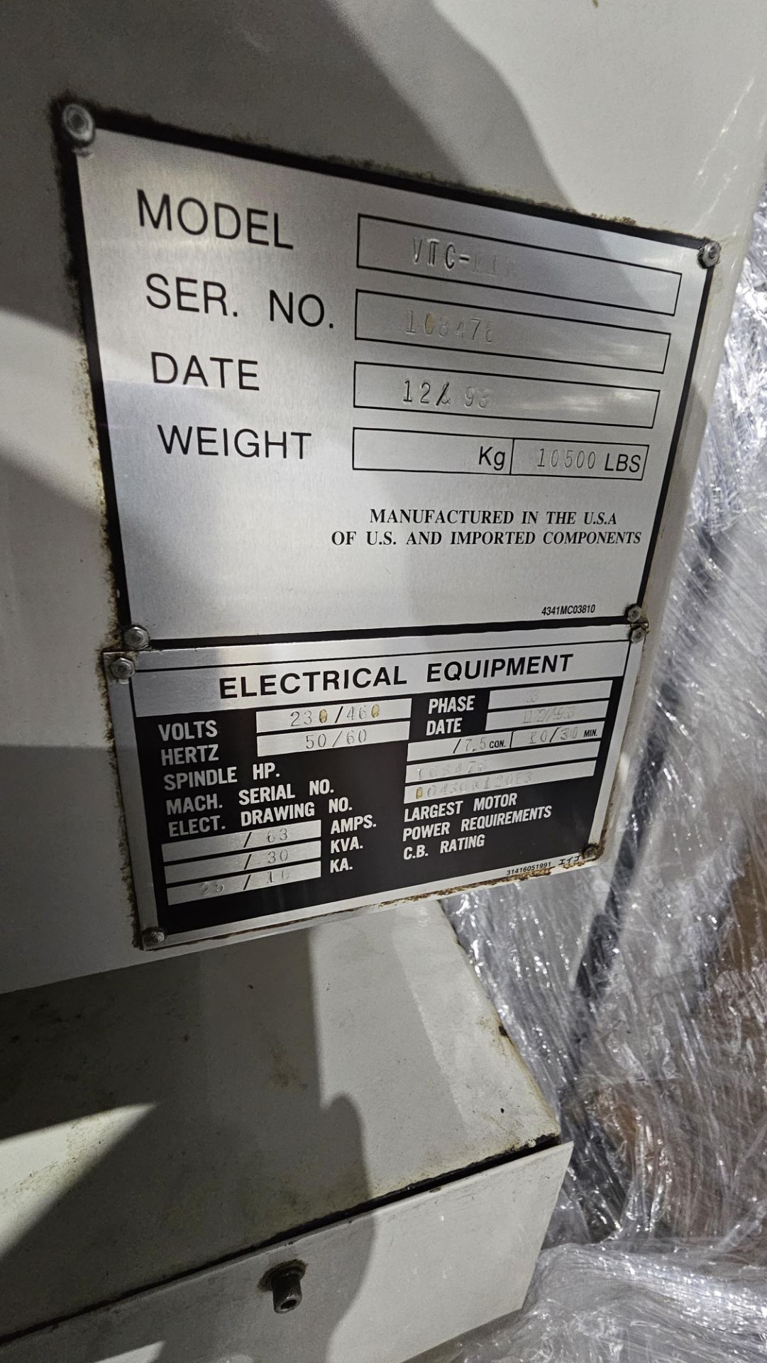 Mazak VTC-41M CNC Vertical Machining Center â€" 7.5HP â€" Mazatrol EIA - Image 13 of 15