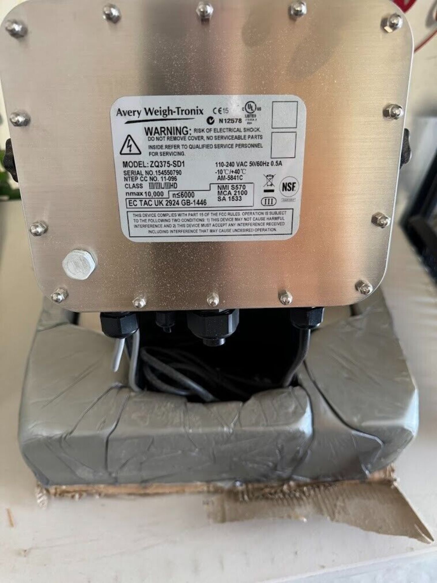 Avery ZQ375-SD1 Weigh-Tronix Scale 25 lb / 11.4 kg Capacity NSF UL - Image 4 of 7