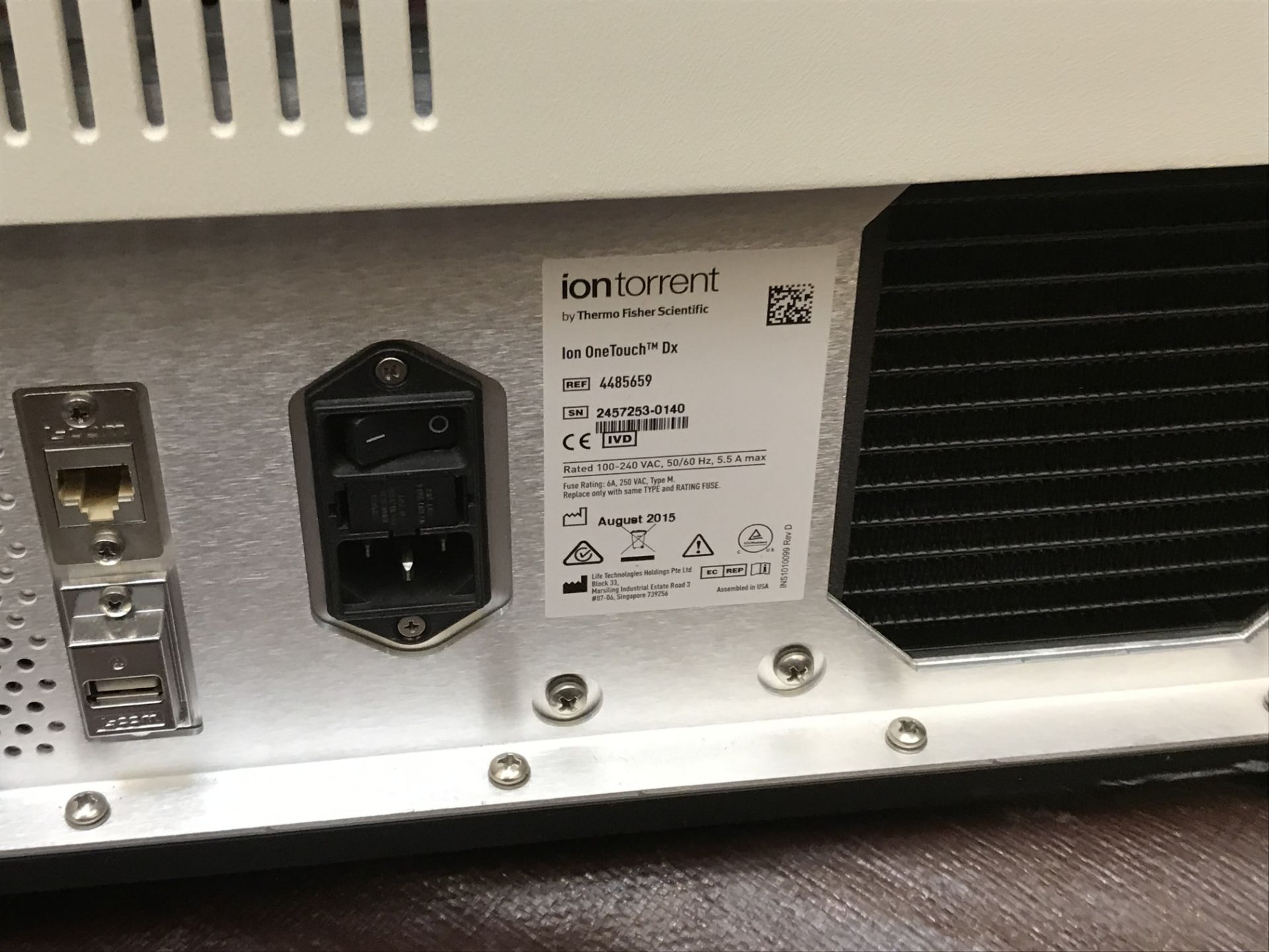 Thermo Fisher Ion OneTouch Dx 4485659 System DNA Sequencer - Image 5 of 5