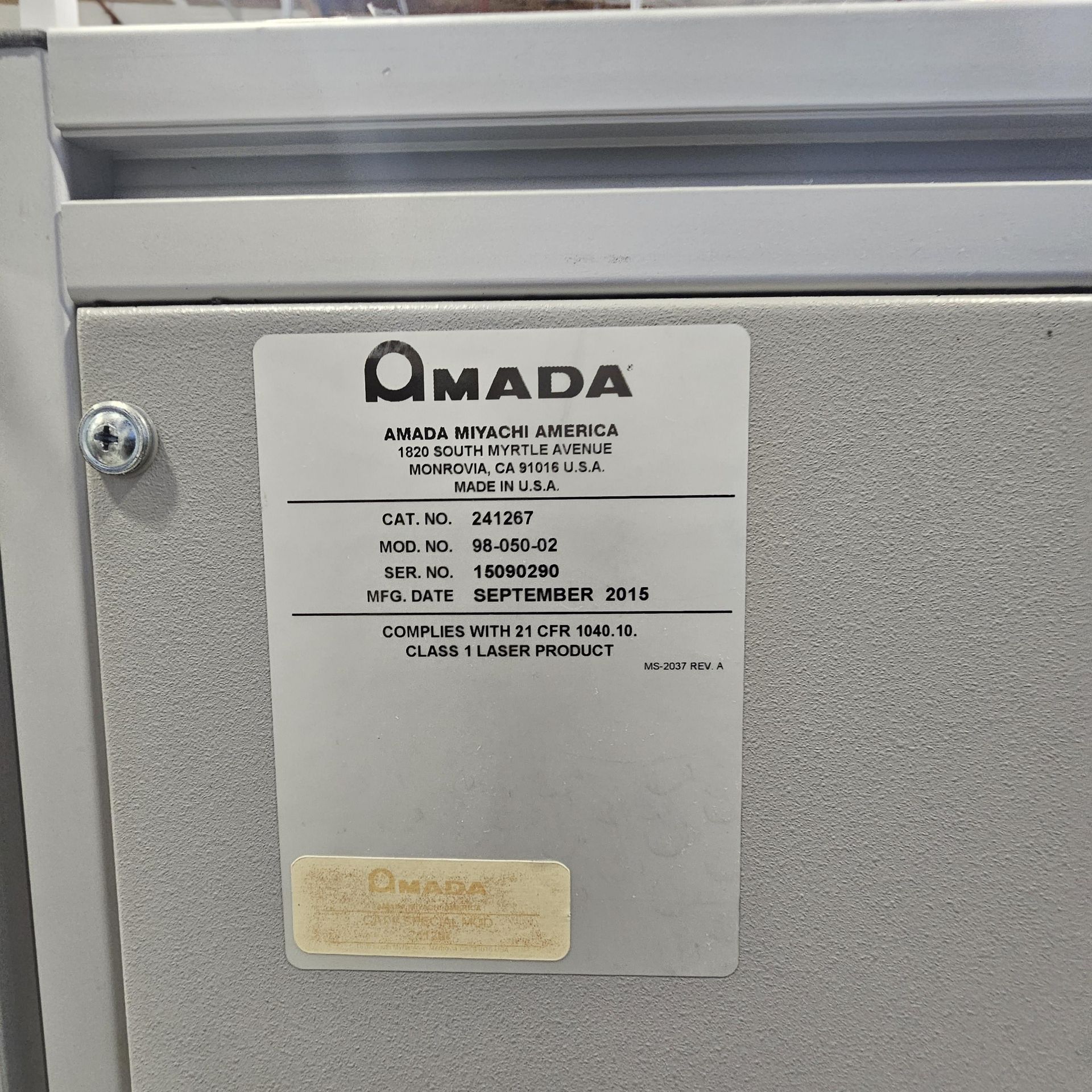Delta CO2 Laser Workstation, Amada Miyachi America, Mod 98-050-02 - Image 10 of 11