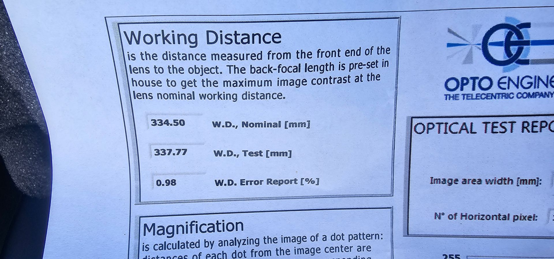 Opto Engineering TC23120 Telecentric Lens for Vision Systems - Image 8 of 16