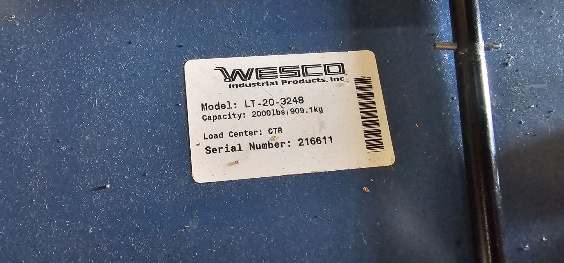 Wesco LT-20-3248 Heavy Duty Hydraulic Lift Table - 2000 lbs Capacity - Image 4 of 8