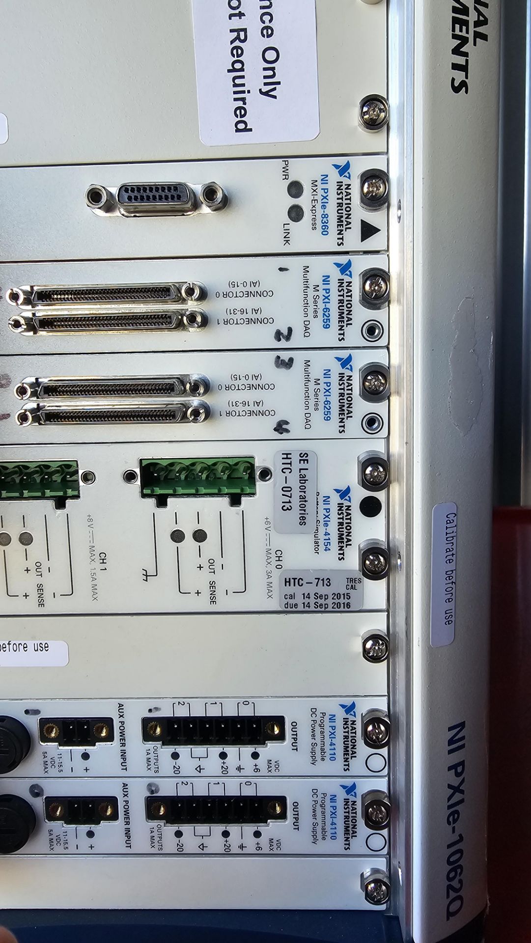 NI PXIe-1062Q Chassis with PXIe-8360, PXI-6259, PXIe-4154, PXI-4110 Modules - Image 2 of 15