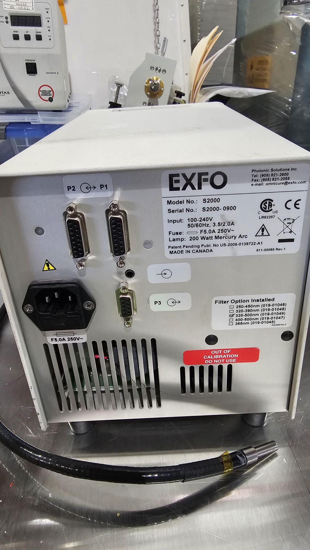 EXFO OmniCure Series 2000 UV Curing Light Source S2000 - Image 2 of 7