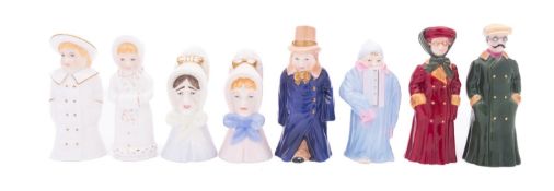 Six Royal Worcester limited edition candle extinguishers, comprising Young Girl 135/600,