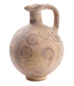 A pottery chous oinochoe (wine jug), probably Cypriot Late Bronze Age or Early Archaic,