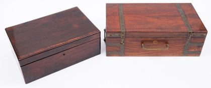 Two 19th century writing slopes,