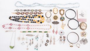 A mixed collection of costume and silver