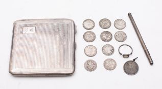 A George V silver cigarette case by Maye