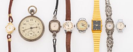 A mixed group of vintage watches, includ