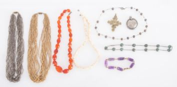 A small mixed group of costume jewellery