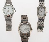 A group of three dress watches, includi