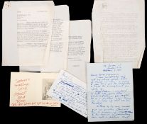 WOLFE, Edward. A collection of correspondence and other documents