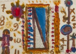 *Alan Davie (British, 1920-2014) - Untitled - Oil on paper - 20.5 x 28cm - 38 x 45.