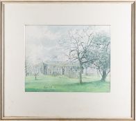 Denis Roxby Bott (British, b. 1948) - The Camilia House, Bretton Hall - Watercolour - 22.5 x 28.
