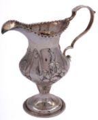 A George III silver cream jug by Hester Bateman, London 1781,