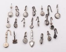 A mixed group of silver napkin clips; various makers and dates, 110gms,gross,