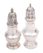 A George II silver spice caster by S.