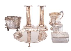 A mixed group of silver including;