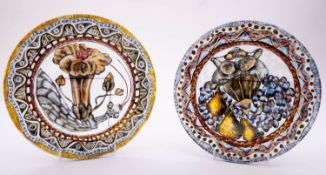 Two Contemporary glass bowls,