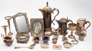 A large quantity of silver plated wares,