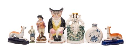 A mixed group of Staffordshire and relat