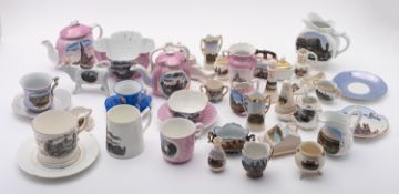 A mixed group of 'Present From' porcelain and similar items, including London, Weymouth,