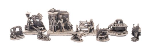 Nine Tudor mint figural groups, includin