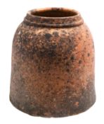 A pottery rhubarb forcer, late 19th /early 20th century; of domed form,