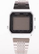 Casio TC-600 Module No 119 a Touch Sensor Calculator wristwatch the cushion dial with buttons to