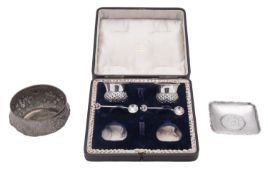 A small mixed lot of silver etcetera,