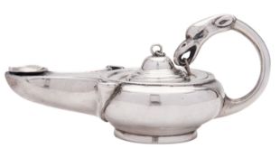 A Victorian silver table lighter, in the form of a classical lamp, by James Charles Edington,